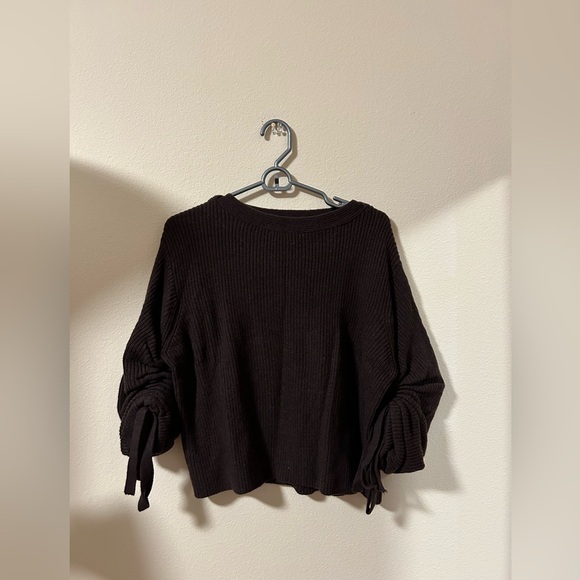 Women’s Cashmere Wool Blend Sweater Ivory White & Brown Color Available - Picture 10 of 11